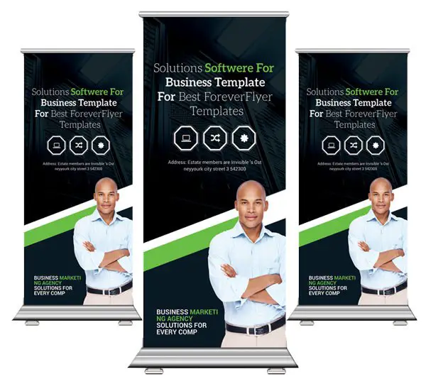 Roll Up Banner Mockup PSD Free Download