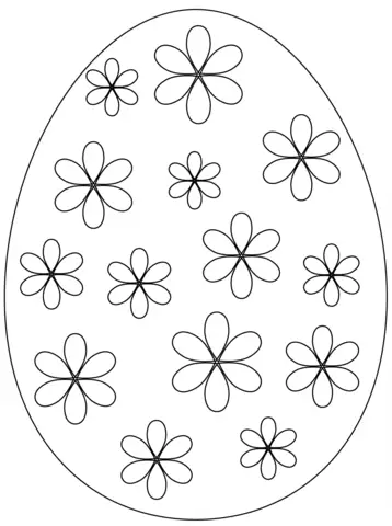 uovo di pasqua disegno outline