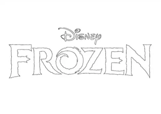 Scritta Frozen Elsa