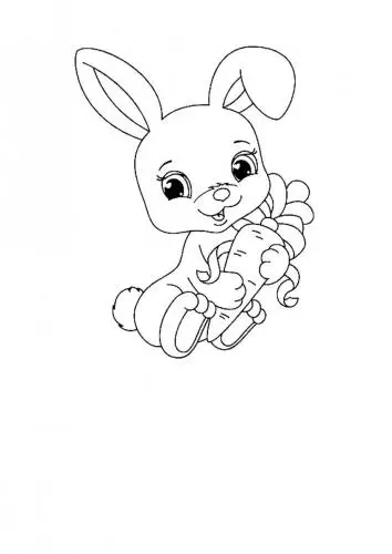 coniglio disegno per bambini 1