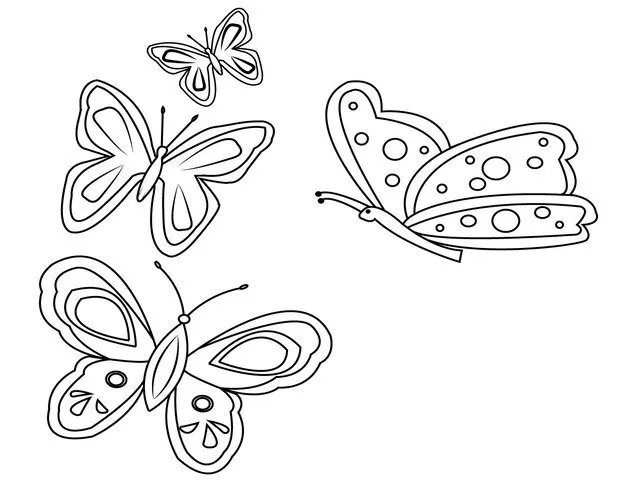 disegni farfalle 1
