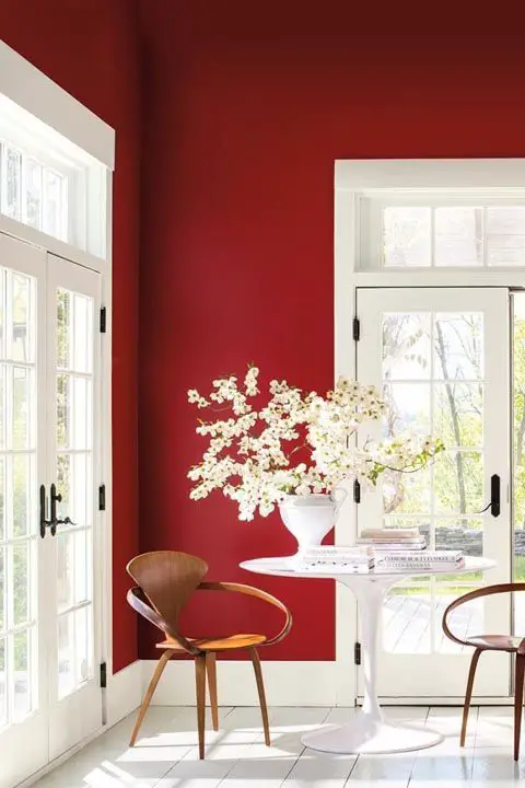 rosso scarlatto stanza