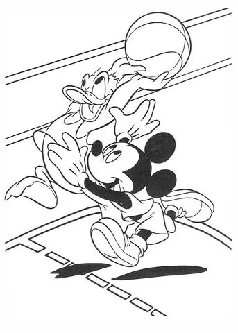 donald and mickey coloring page