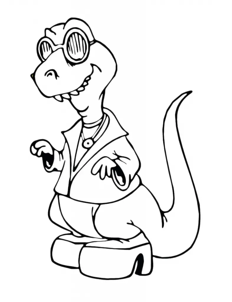 dinosauro con i tacchi e gli occhiali 001