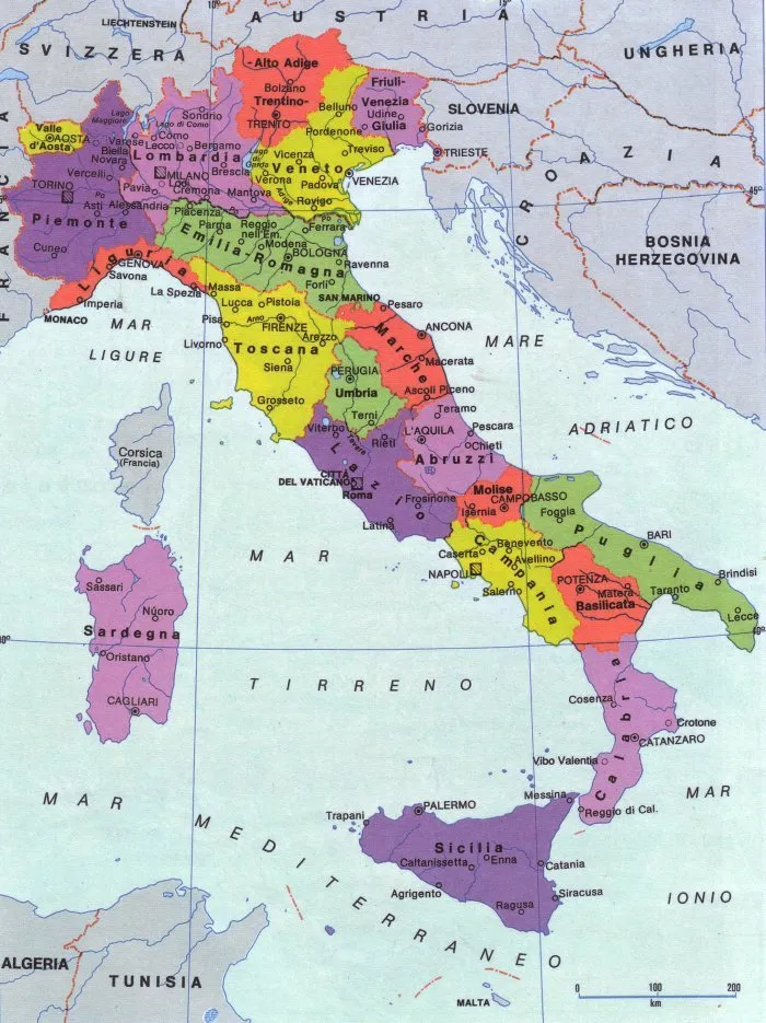 cartina italia politica 1